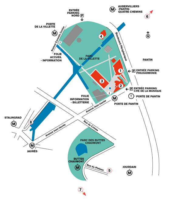 Plan d'accès du festival